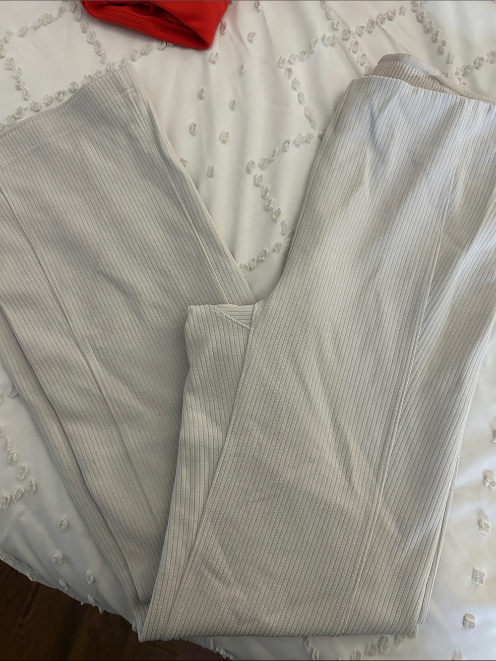 lululemon athletica Ribbed Wide-Leg Pants in Light Taupe